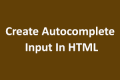 StudySection Blog - Create Autocomplete Input In HTML