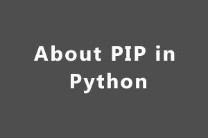 PIP in python