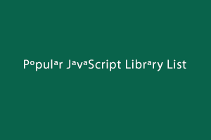javascript libraries