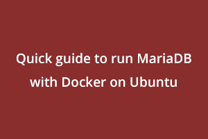 Docker |MariaDB