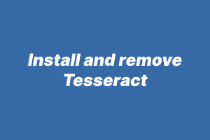 Tesseract OCR