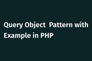 Query Object